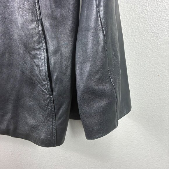 VTG Dockers Women’s Black Lamb Leather Jacket Size Large Heritagewear - Picture 3 of 11